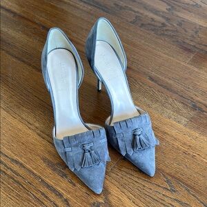 J. Crew Women's Gray D’Orsay Suede Heels - Like New 9.5
